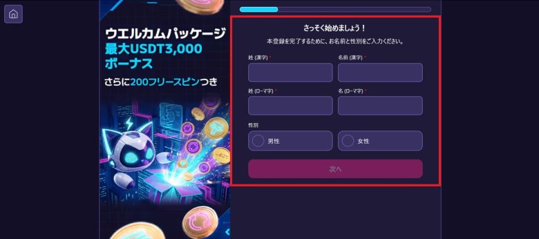 ステルスベットの新規登録方法